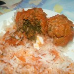 Tajine de boulettes de viande farcies au épinard