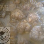 Bouillon citronné de champignons et ses boulettes de viande